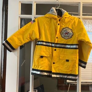 Adorable fireman raincoat size 5.